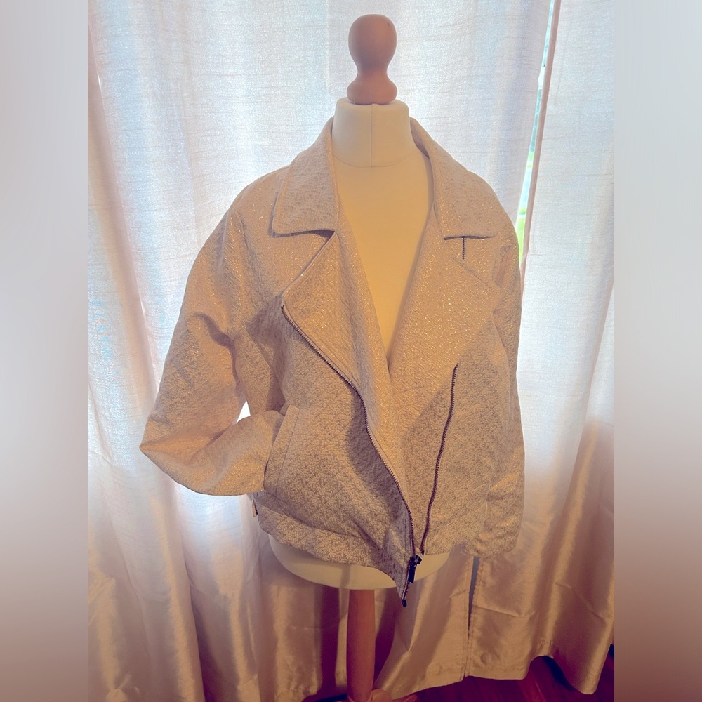 WHITE MOTO JACKET